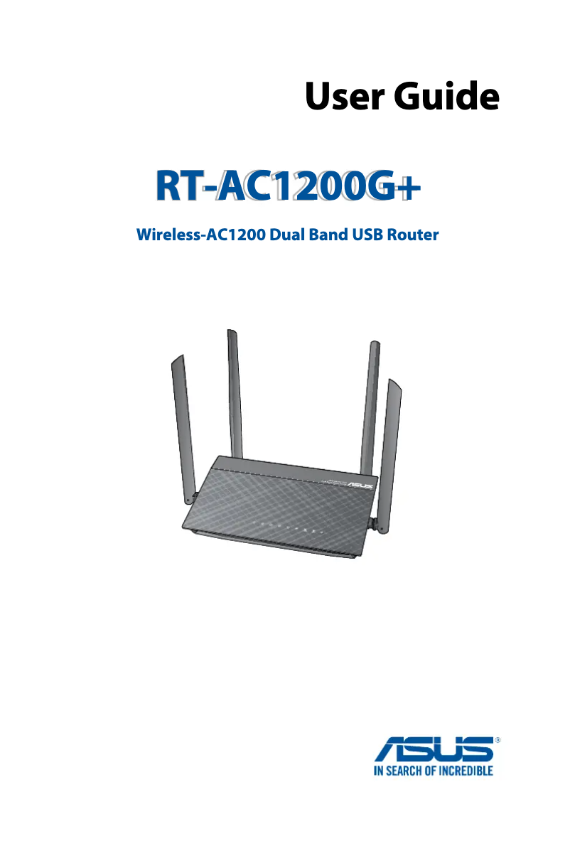 Page n°1 - Manuel utilisateur Asus RT-AC1200G Plus