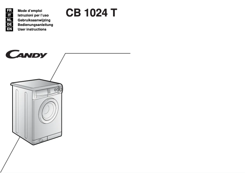 Page 1 de la notice Manuel utilisateur Candy LB CB 1024 T