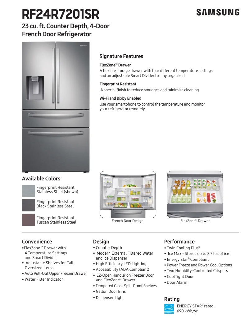 Image de la première page du manuel de l'appareil RF24R7201SG