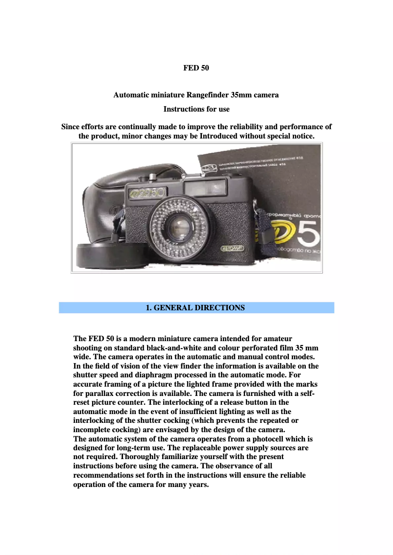 Página 1 del manual Manual de usuario FED 50