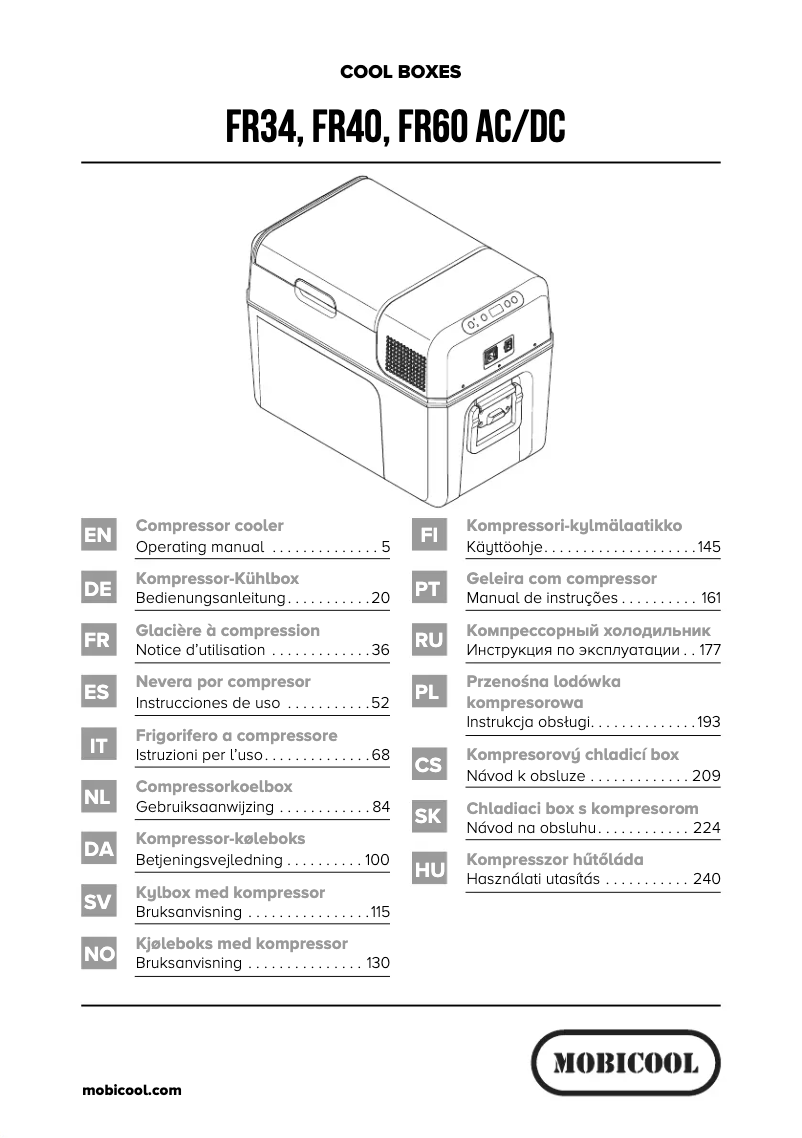 Page n°1 - Manuel utilisateur Mobicool FR34