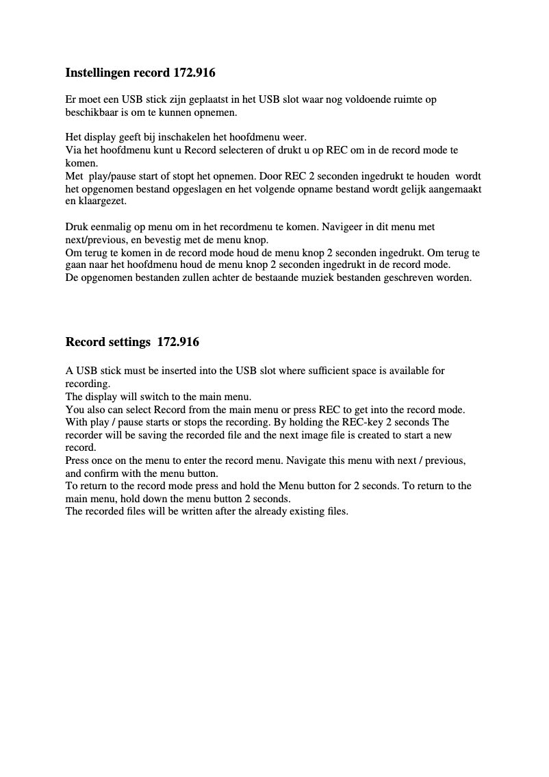 Page n°1 - Manuel utilisateur Skytec STM-3005REC