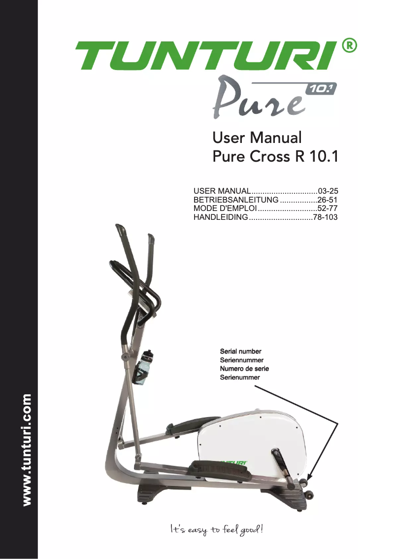 Page n°1 - Manuel utilisateur Tunturi Pure R 10.1