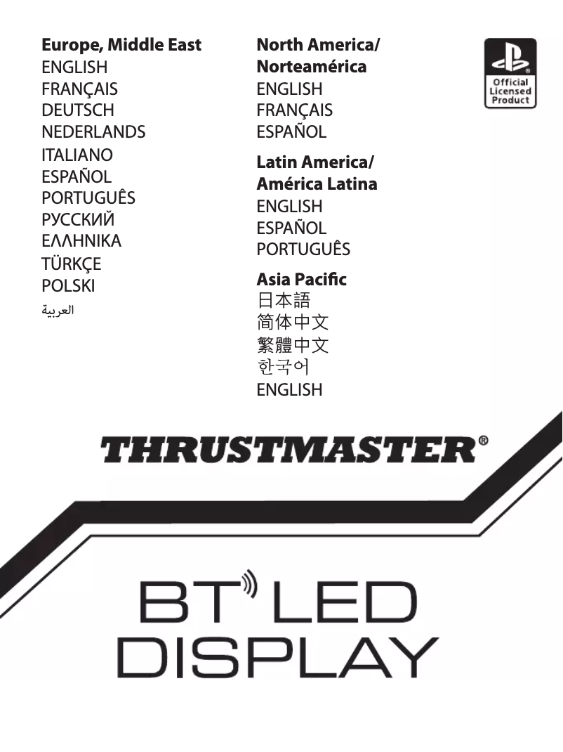 Page n°1 - Manuel utilisateur Thrustmaster BT LED Display