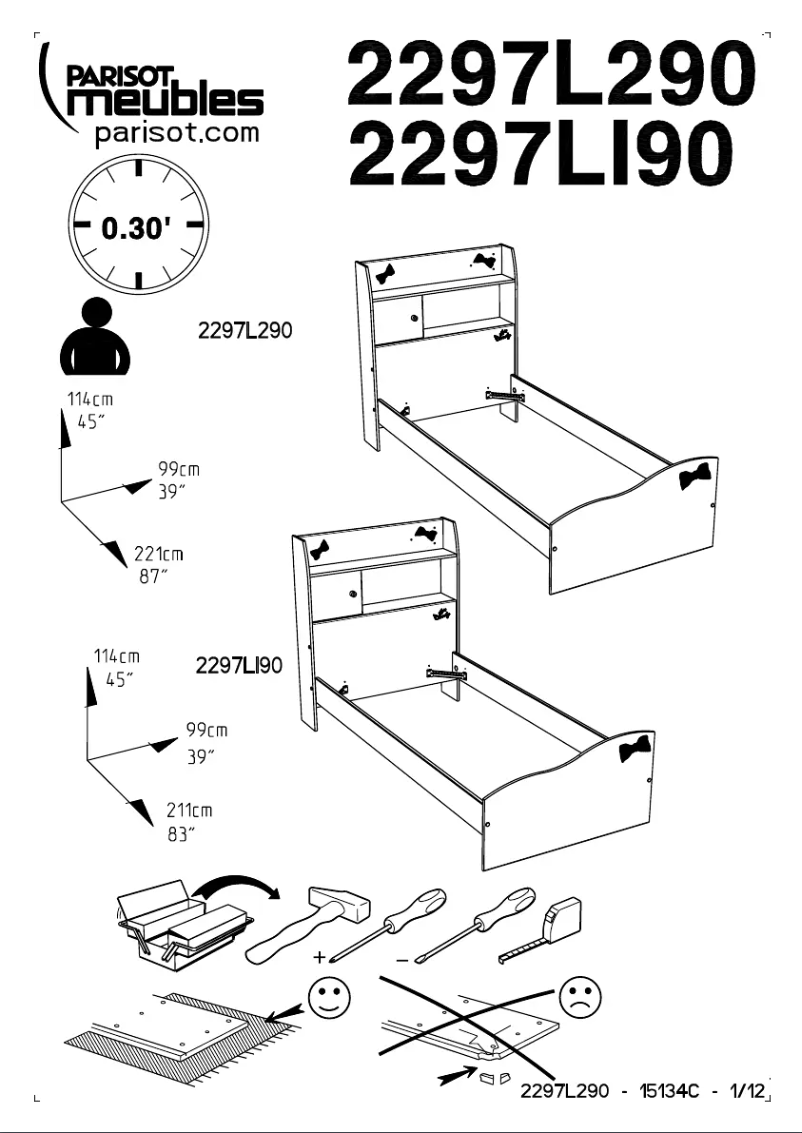 Page n°1 - Manuel utilisateur Parisot Lovely Light 2297LI90