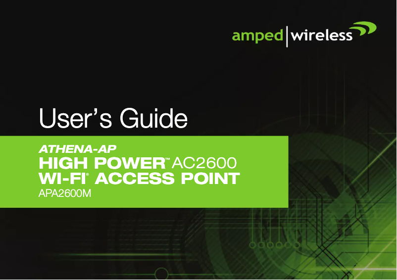 Page n°1 - Manuel utilisateur Amped Wireless ATHENA-AP APA2600M