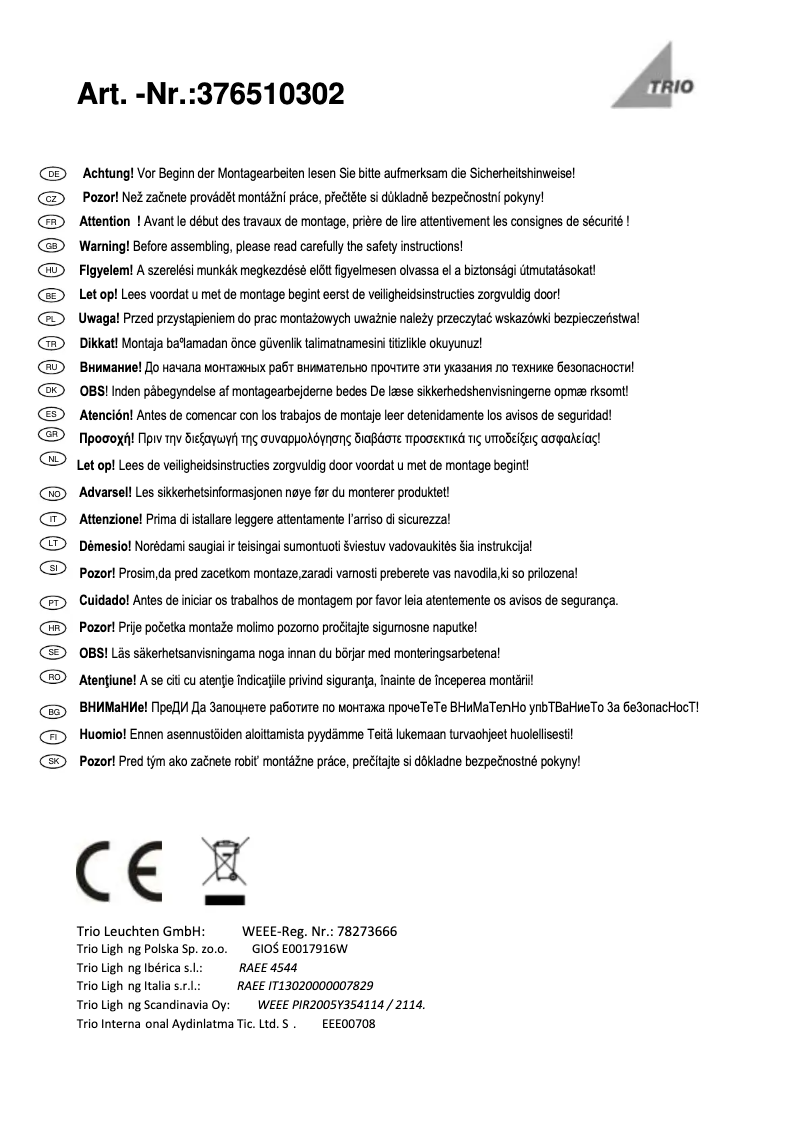 Image de la première page du manuel de l'appareil Romino