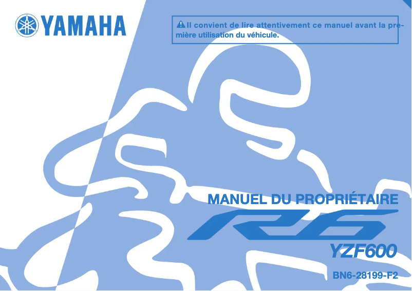 Page 1 de la notice Manuel utilisateur Yamaha YZF-R6 (2019)
