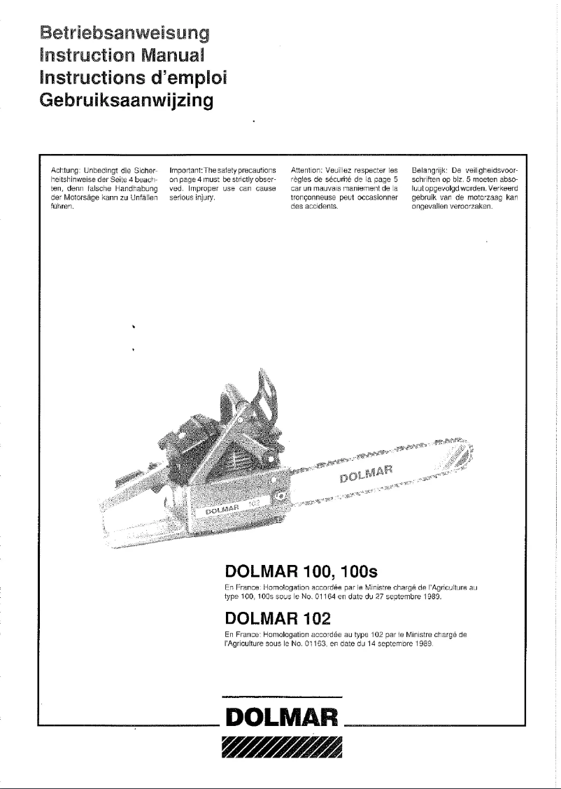 Image de la première page du manuel de l'appareil 100
