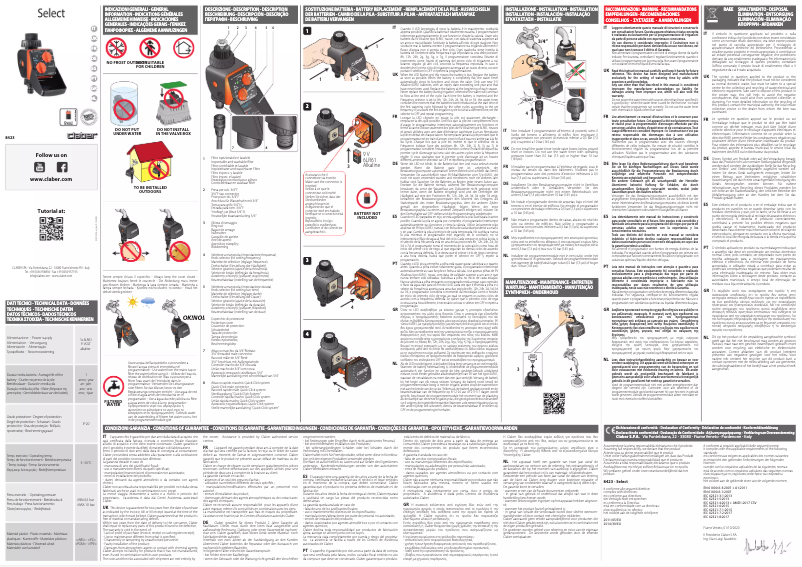 Image de la première page du manuel de l'appareil Aquauno Select 8423