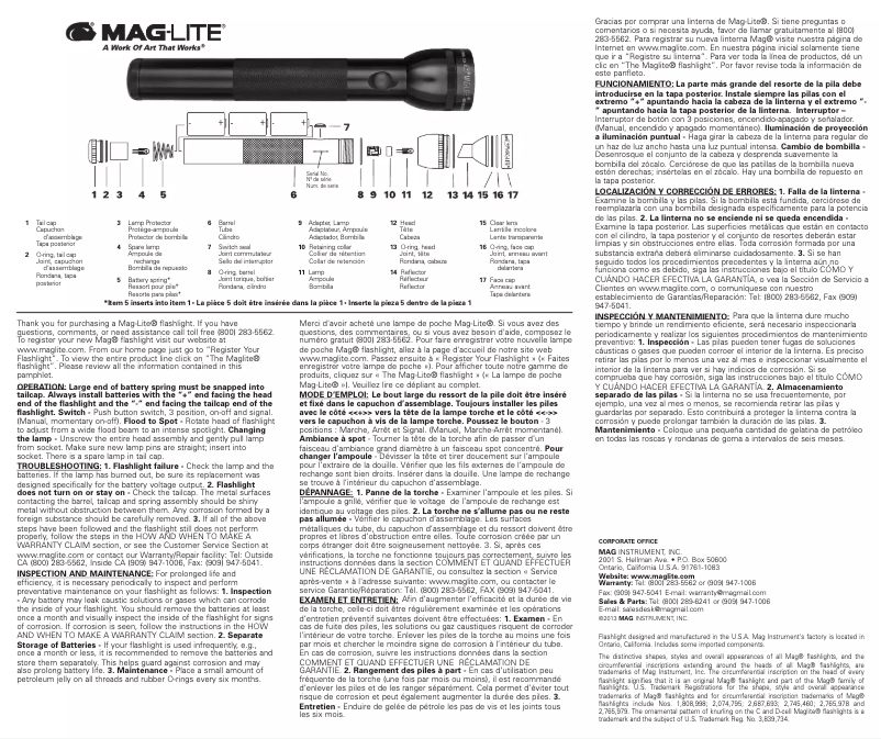 Page 1 of the manual User Manual Maglite 5D