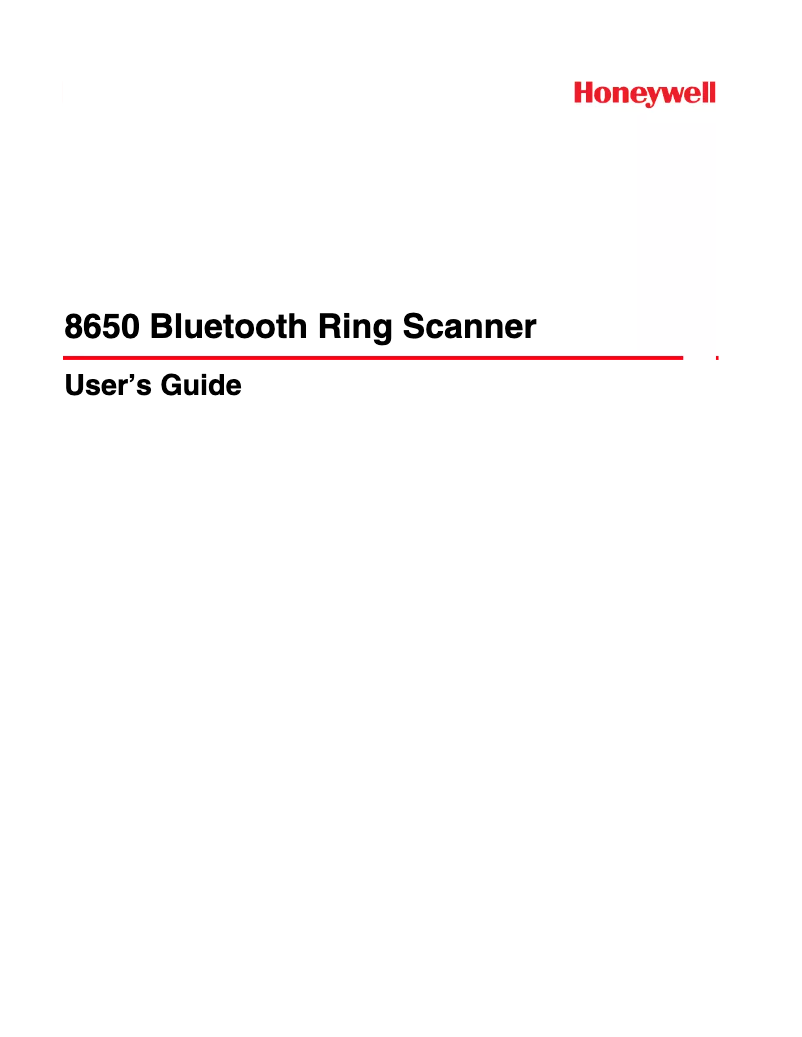 Page 1 de la notice Manuel utilisateur Honeywell 8650