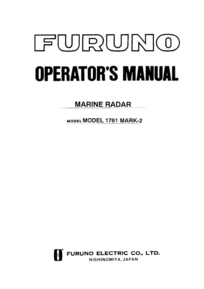 First page image of the manual for 1761 Mark-2