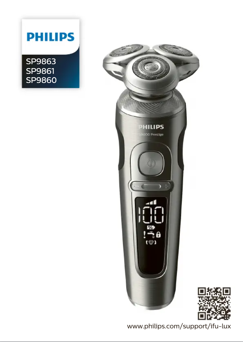 Page n°1 - Manuel utilisateur Philips S9000 Prestige SP9863