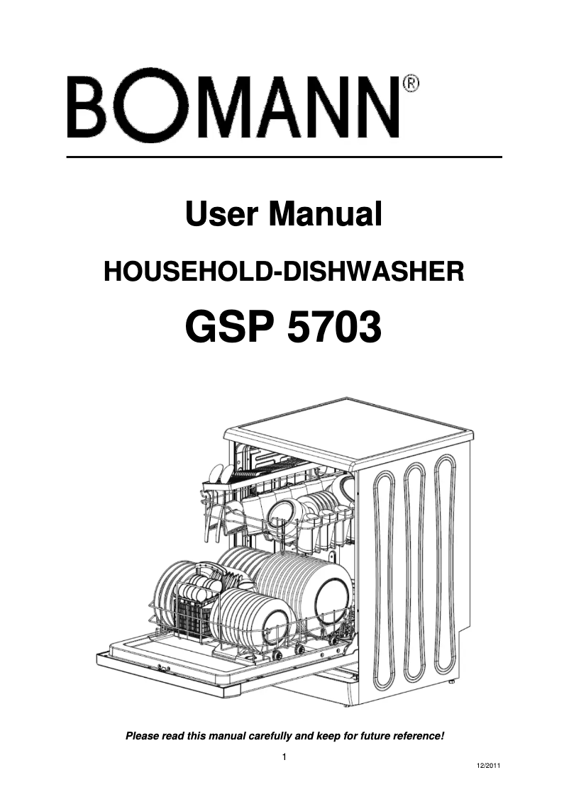 Page n°1 - Manuel utilisateur Bomann GSP 5703