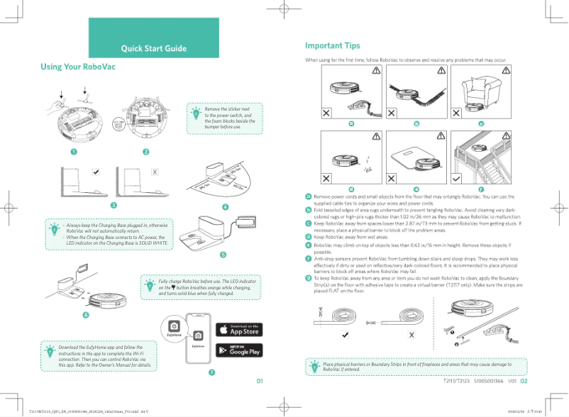 Página 1 del manual Guía de inicio rápido Eufy RoboVac 25C