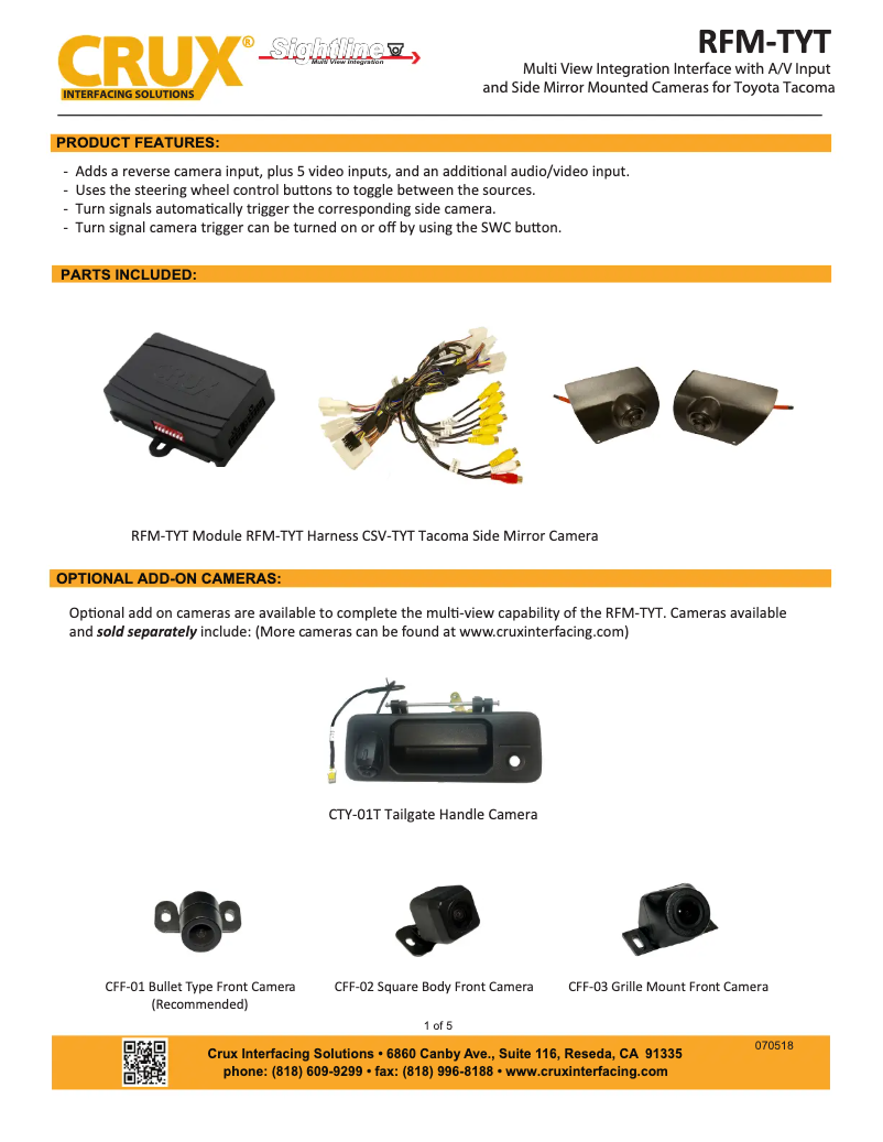 Página 1 del manual Manual de usuario CRUX RFM-TYT