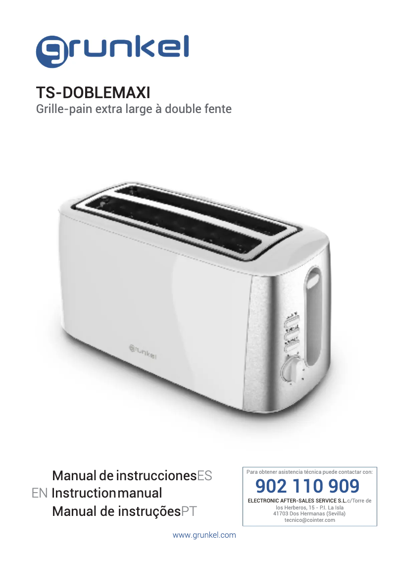 Image de la première page du manuel de l'appareil TS-DOBLEMAXI