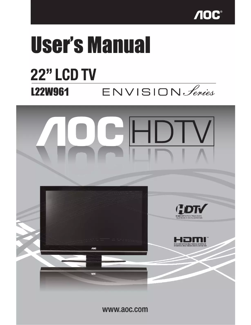 Page n°1 - Manuel utilisateur AOC L22W961