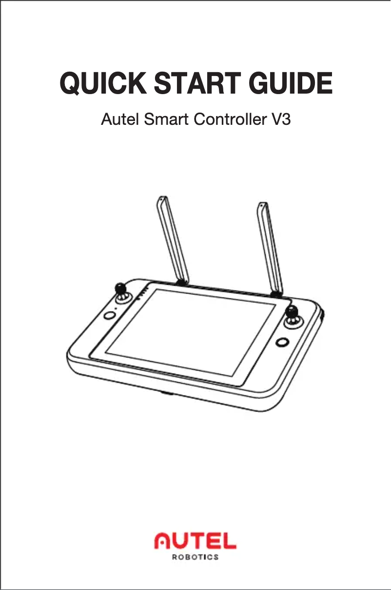 Page 1 de la notice Manuel utilisateur Autel Smart Controller V3