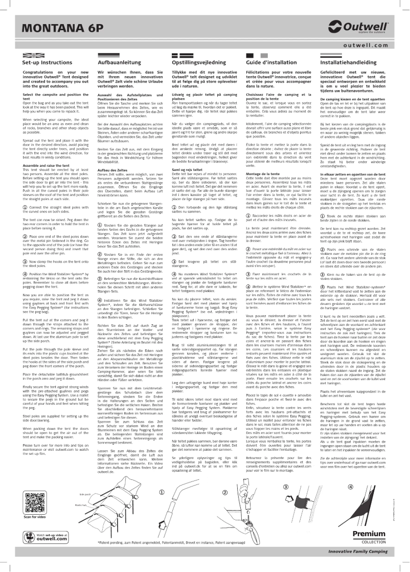 Image de la première page du manuel de l'appareil Premium Montana 6P