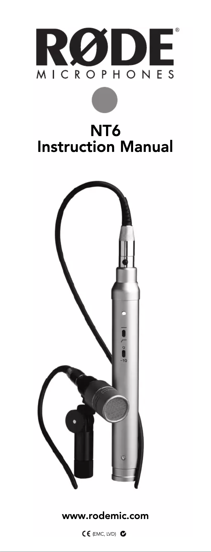Page 1 de la notice Mode d'emploi Røde NT6