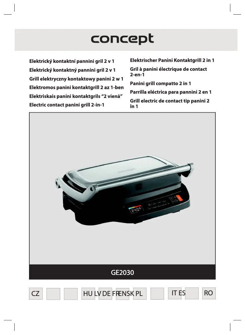 Image de la première page du manuel de l'appareil GE2030