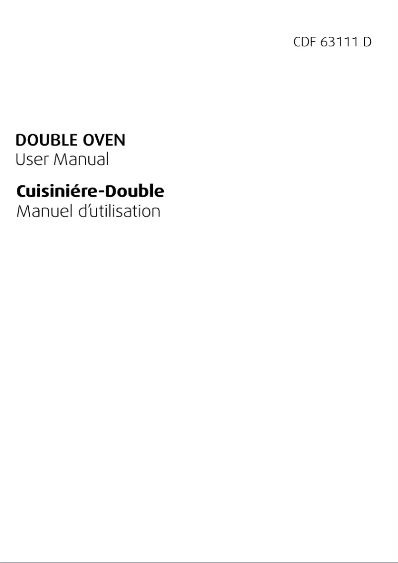 Image de la première page du manuel de l'appareil CDF 63111 D