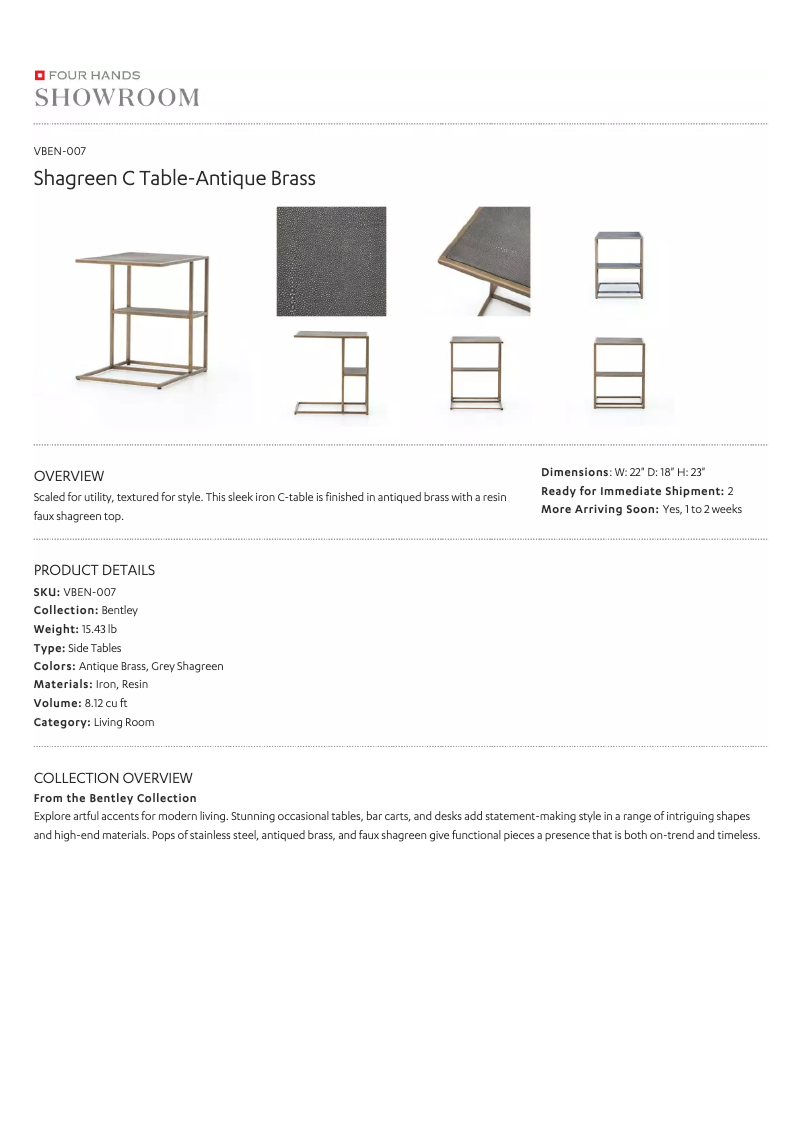 Page 1 de la notice Manuel utilisateur Four Hands VBEN-007