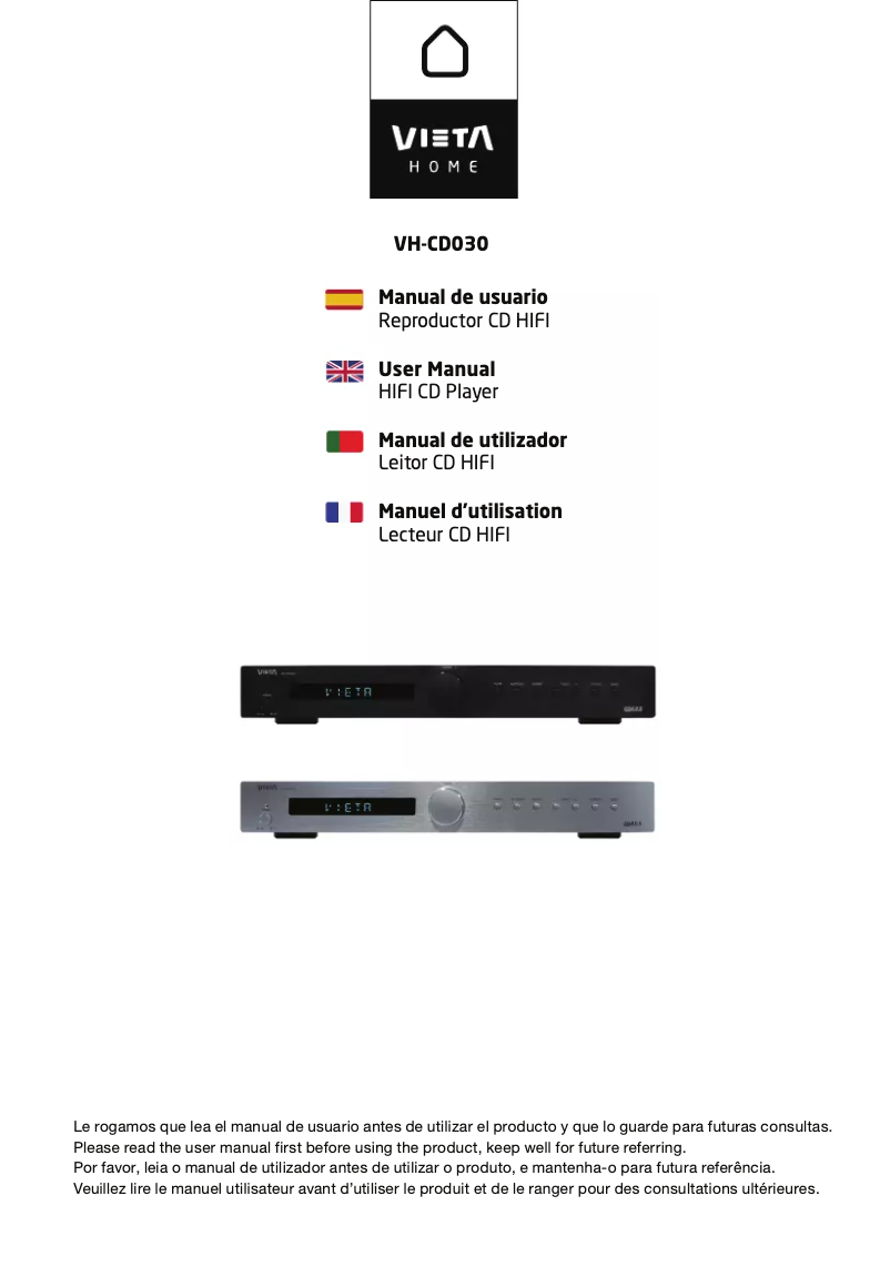 Image de la première page du manuel de l'appareil VH-CD030