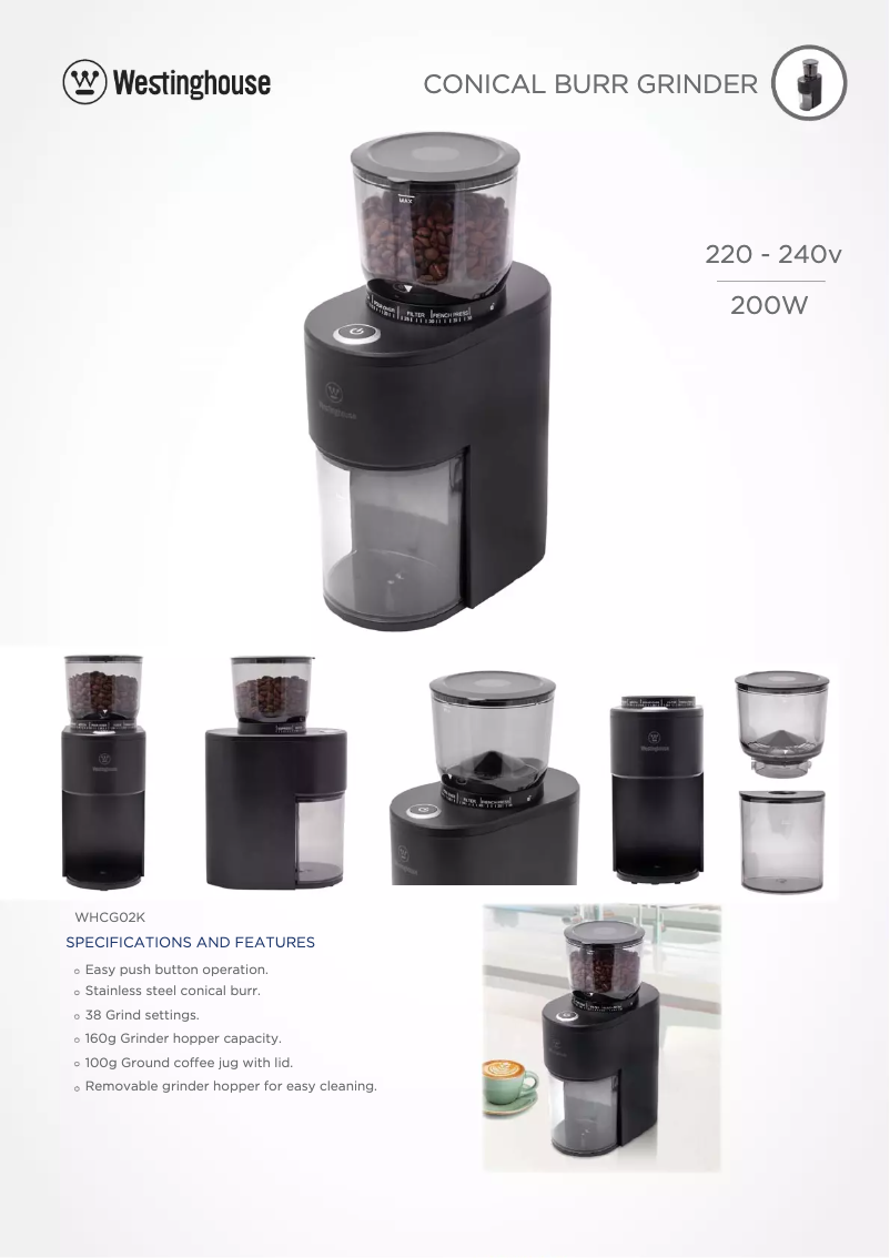 Image de la première page du manuel de l'appareil WHCG02K