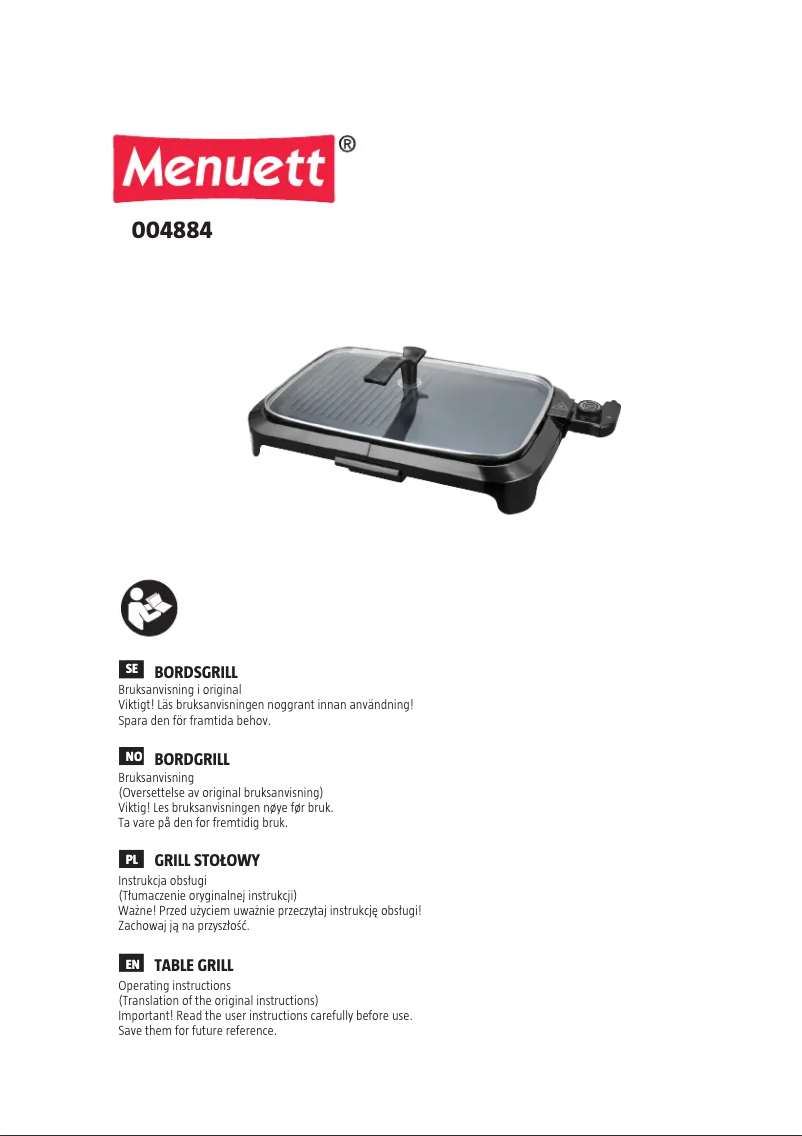 Page n°1 - Manuel utilisateur Menuett 004884