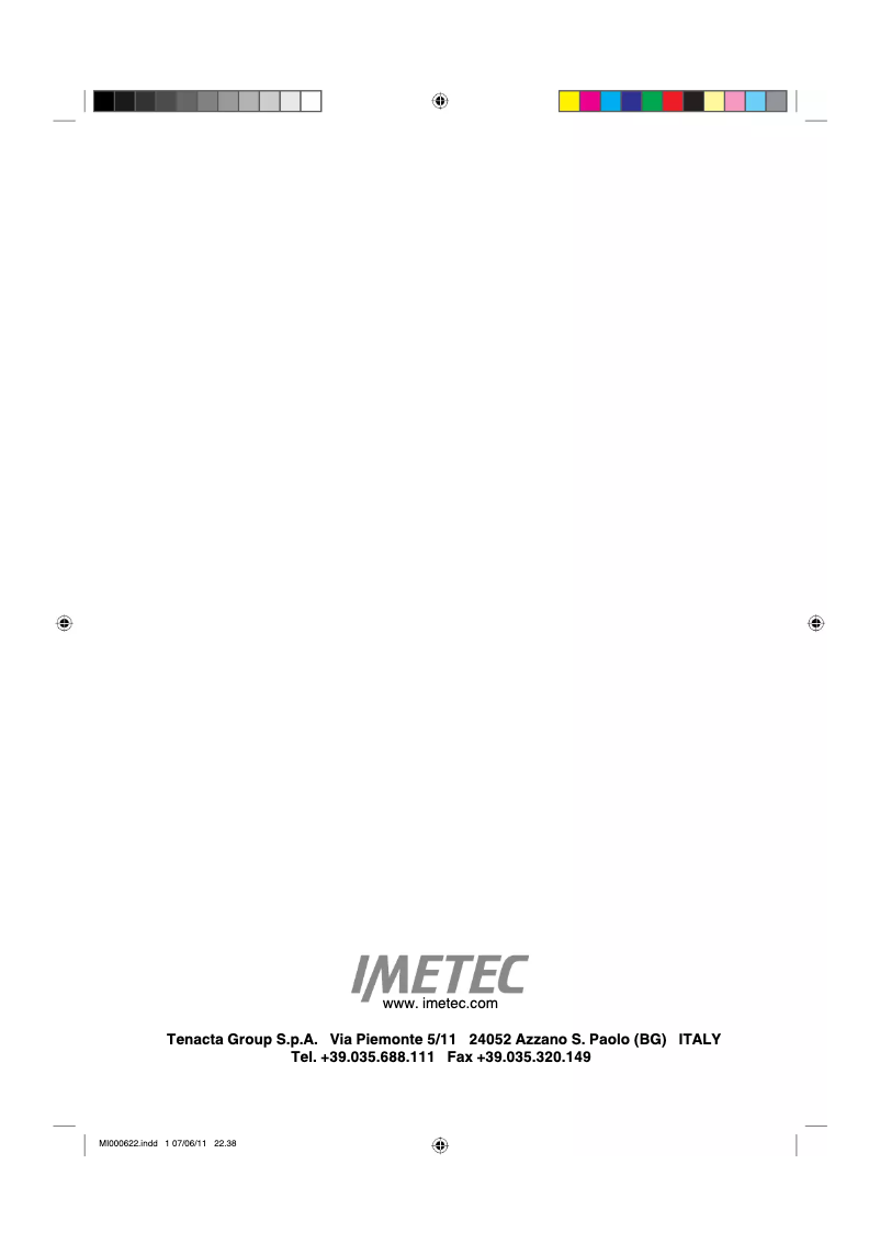 Page n°1 - Manuel utilisateur Imetec SENSUIJ SM6-200