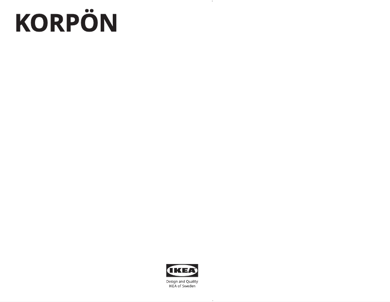 Image de la première page du manuel de l'appareil KORPÖN 502.834.31