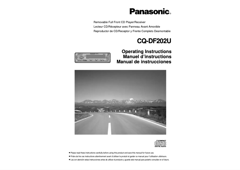 Image de la première page du manuel de l'appareil CQ-DF202U