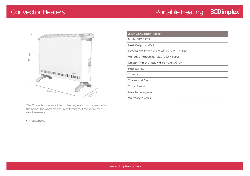 Image de la première page du manuel de l'appareil DESC2TN