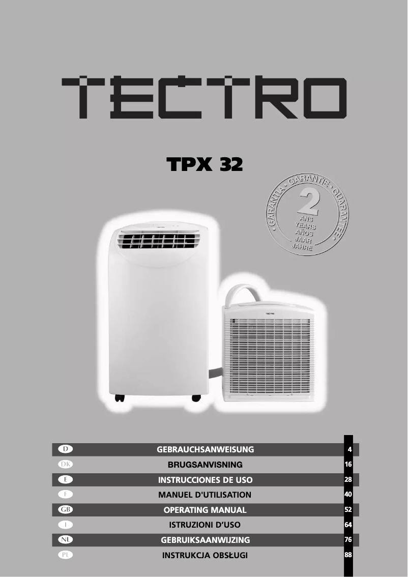 Page 1 de la notice Manuel utilisateur Tectro TPX 32