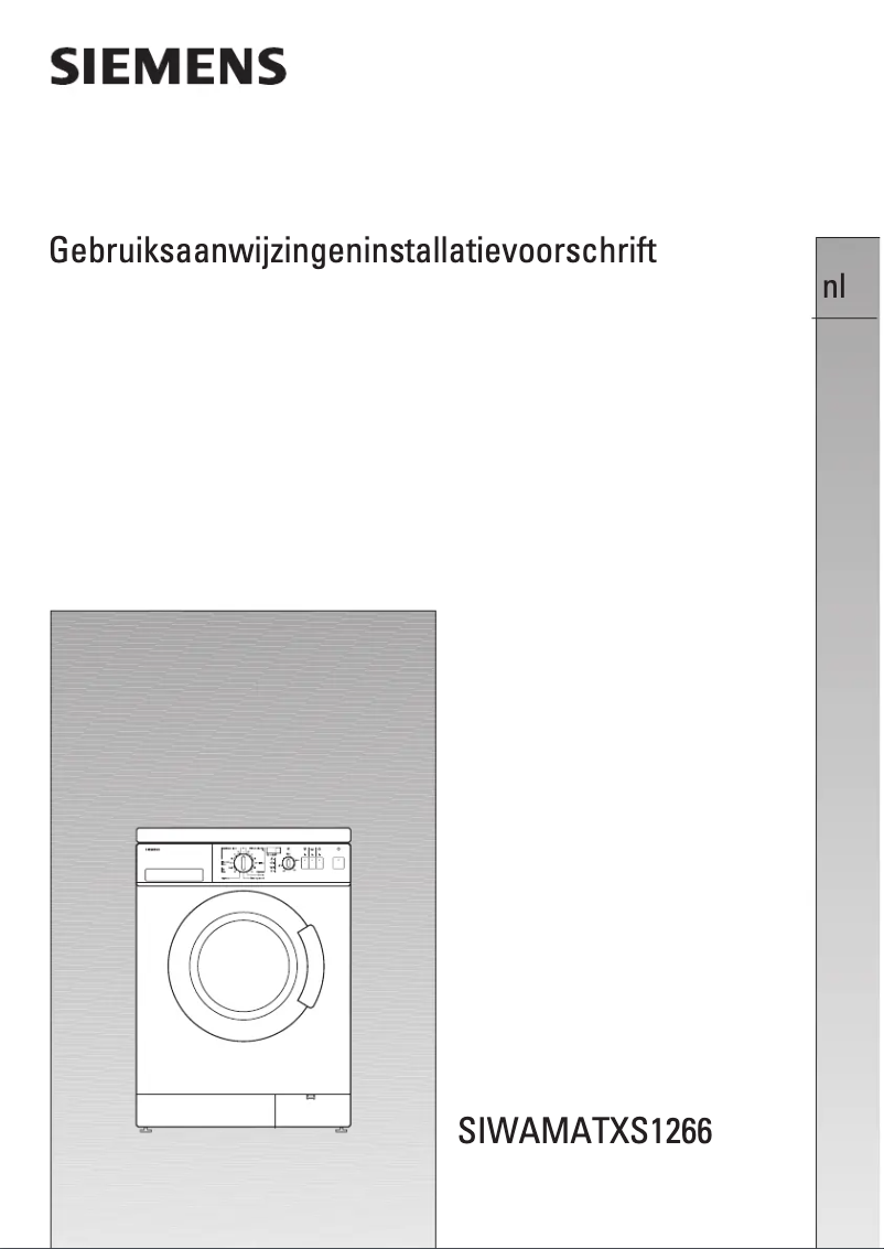 Image de la première page du manuel de l'appareil Siwamat WXS1266EU