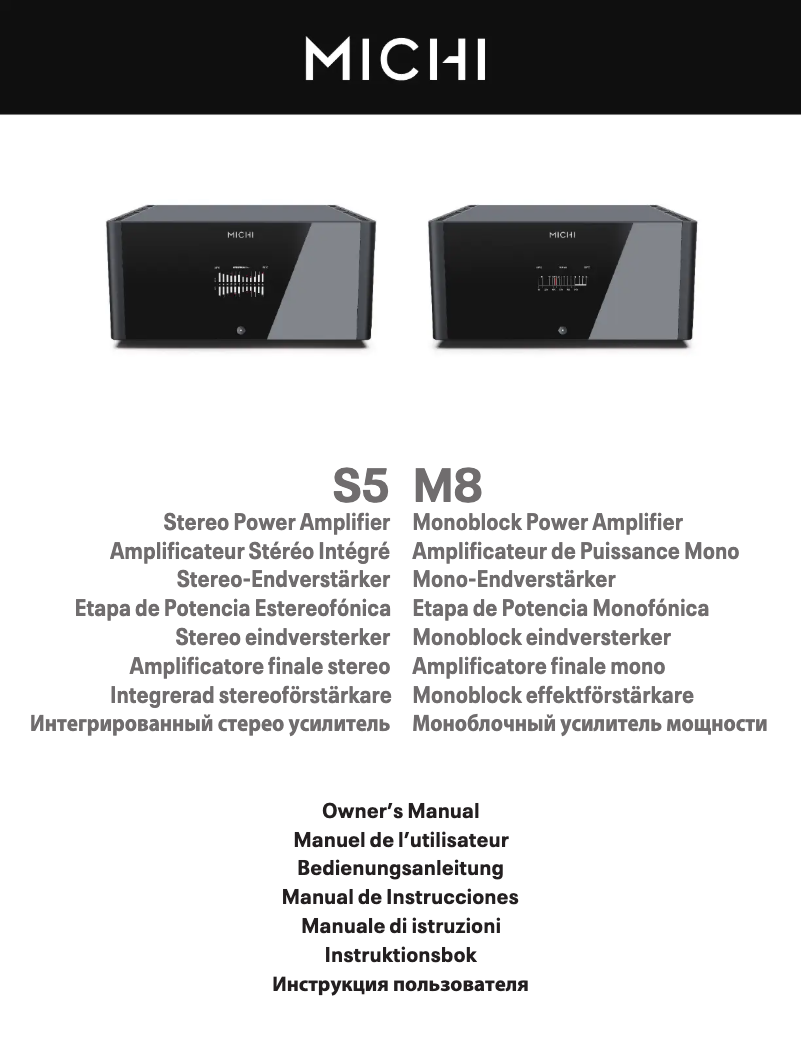 Imagen de la primera página del manual del dispositivo Michi S5