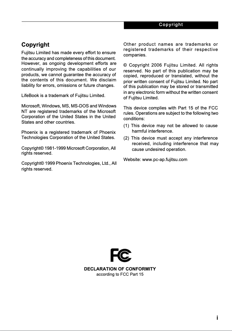 Image de la première page du manuel de l'appareil LifeBook Q2010