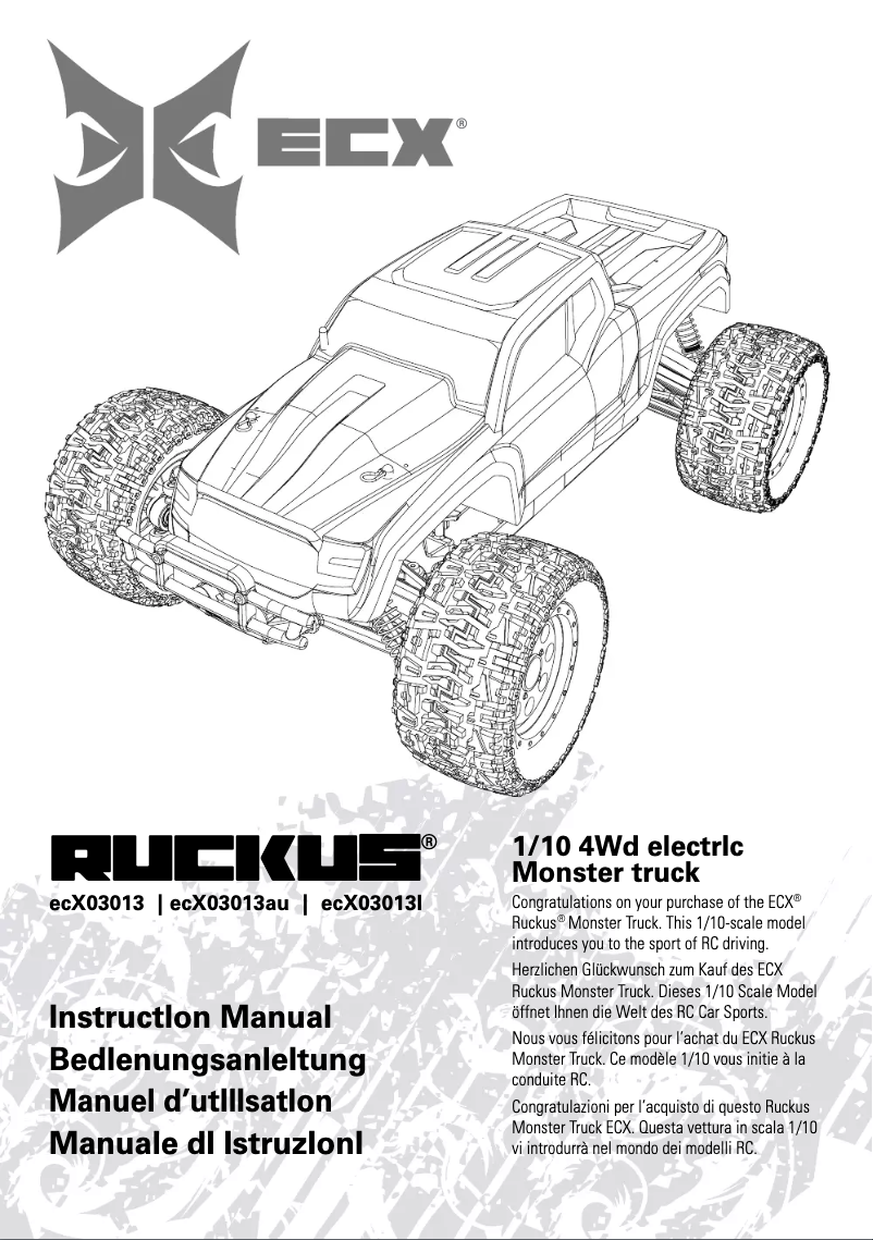 Page n°1 - Manuel utilisateur ECX Ruckus ECX03012