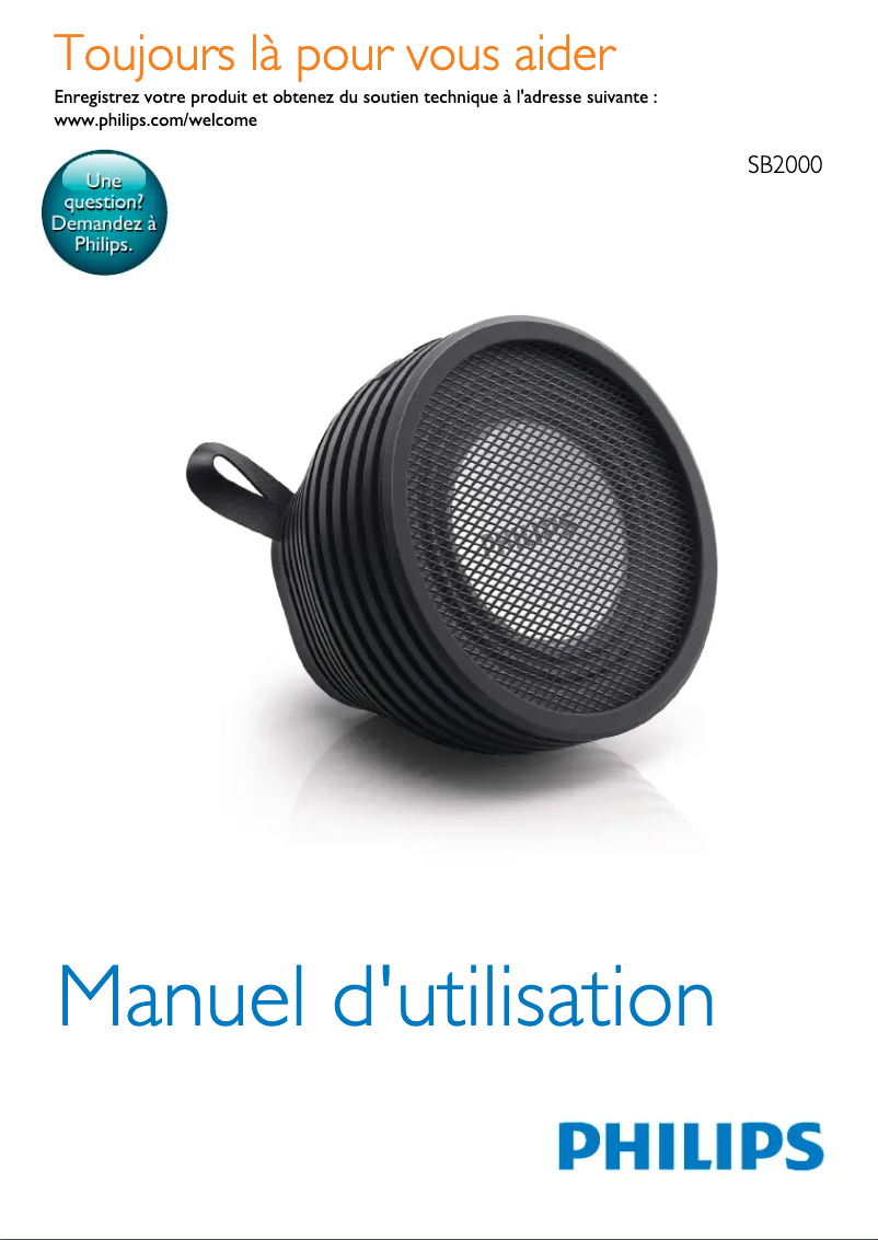 Page n°1 - Manuel utilisateur Philips SB2000P