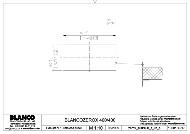 Page n°1 - Manuel utilisateur BLANCO ZEROX 400/400-U