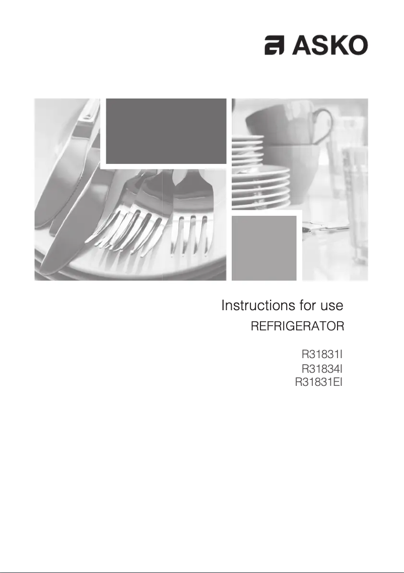 Page n°1 - Manuel utilisateur Asko R31841I