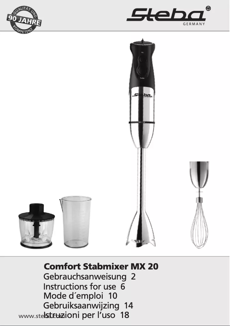 Image de la première page du manuel de l'appareil MX 20