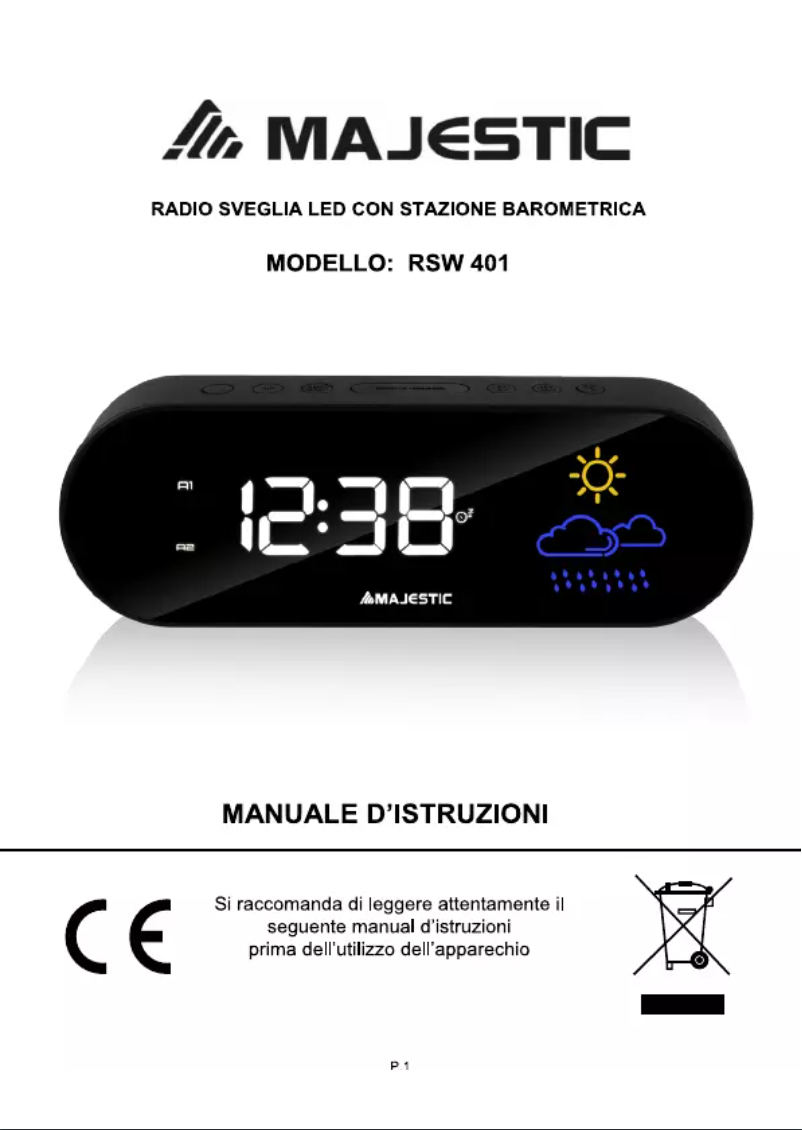 Página 1 del manual Manual de usuario Majestic RSW-401