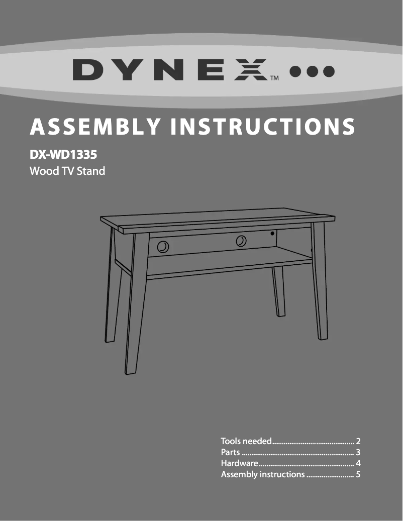 Page 1 de la notice Manuel utilisateur Dynex DX-WD1335