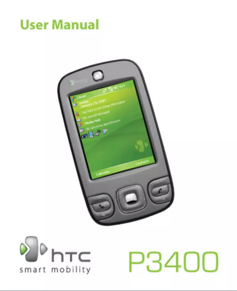 Page 1 de la notice Manuel utilisateur HTC P3400