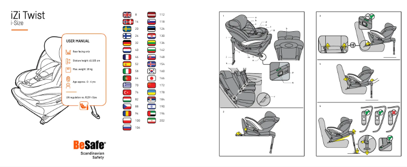 Page 1 de la notice Manuel utilisateur BeSafe iZi Twist i-Size