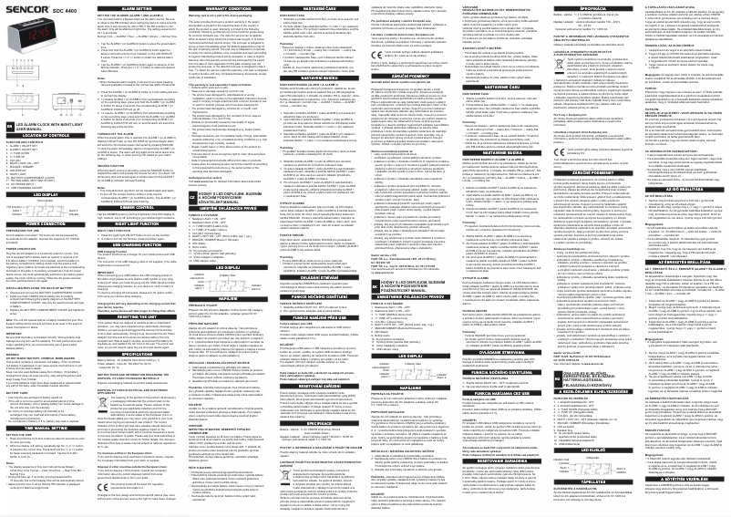 Page 1 de la notice Manuel utilisateur Sencor SDC 4400